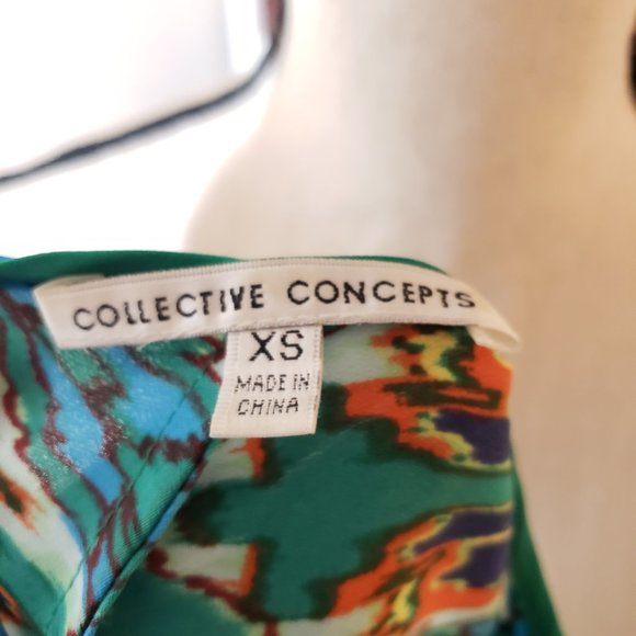 Collective concepts l Teal Cold-shoulder Dress XS - Picture 6 of 7